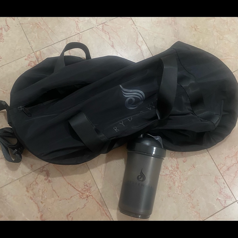 Ryderwear gym bag and protein shaker
